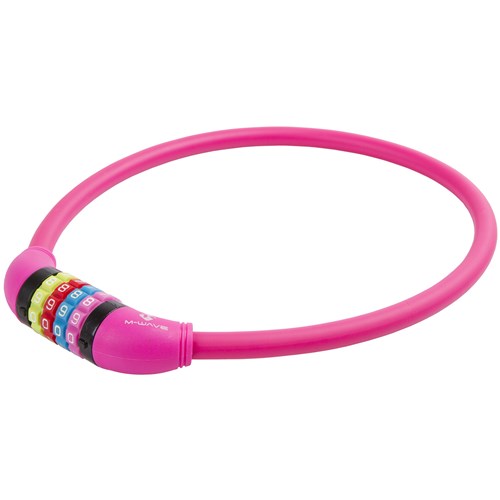 M-wave m-wave verrouillage de câble en silicone rose 65cm12 mm