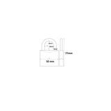 Abus Brass Crémot 65 50 mm d'or - 7 cm - afbeelding 3