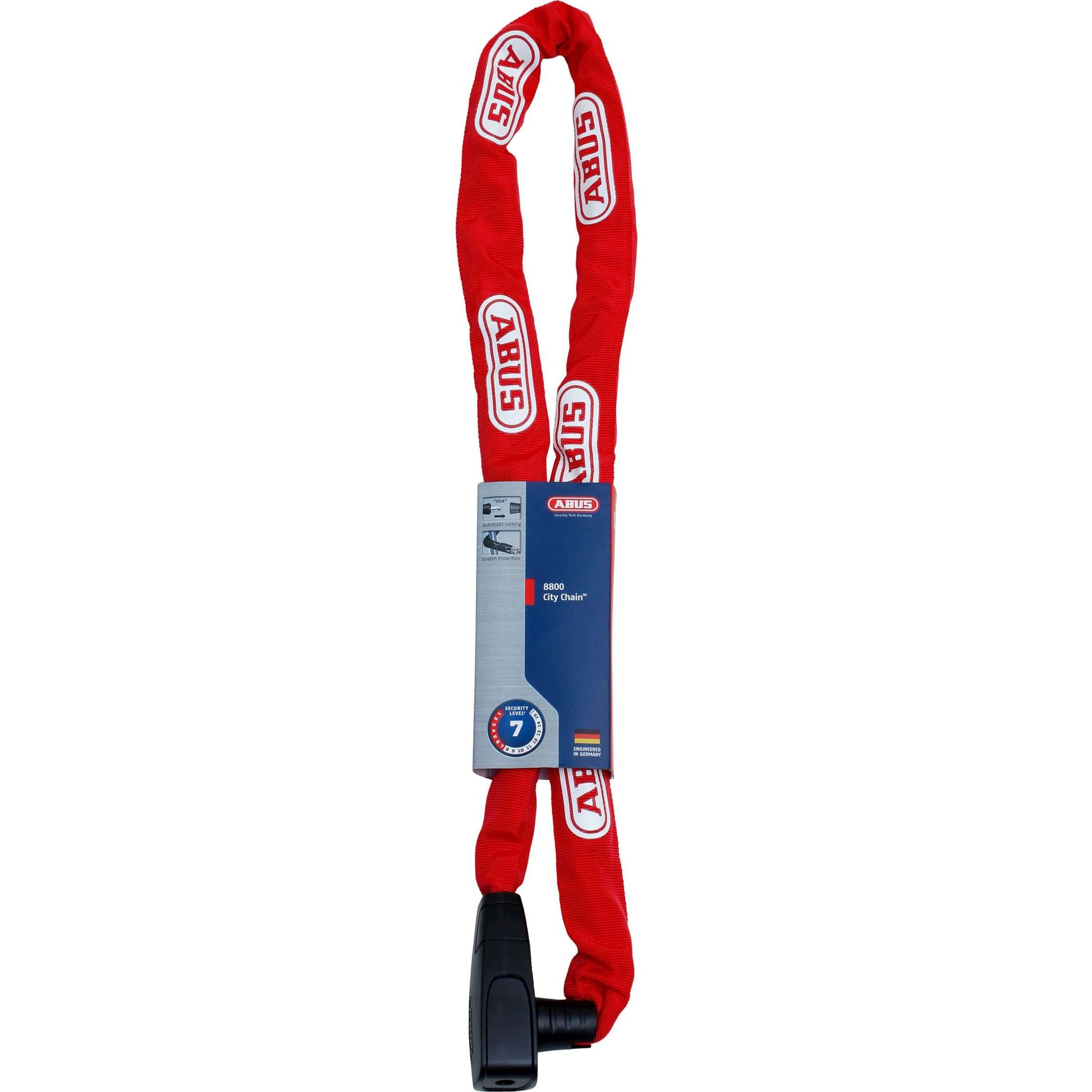 Abus CityChain 8800 95 rouge - antivol de chaîne de vélo