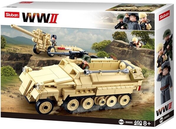 Half-track de l'armée Sluban de la Seconde Guerre mondiale avec canon (m38-b0695)