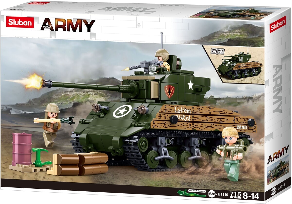Char moyen m4a3 (76w) de l'armée Sluban (m38-b1110)