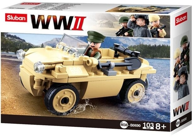 Véhicule amphibie allemand de l'armée Sluban de la Seconde Guerre mondiale (M38-B0690)