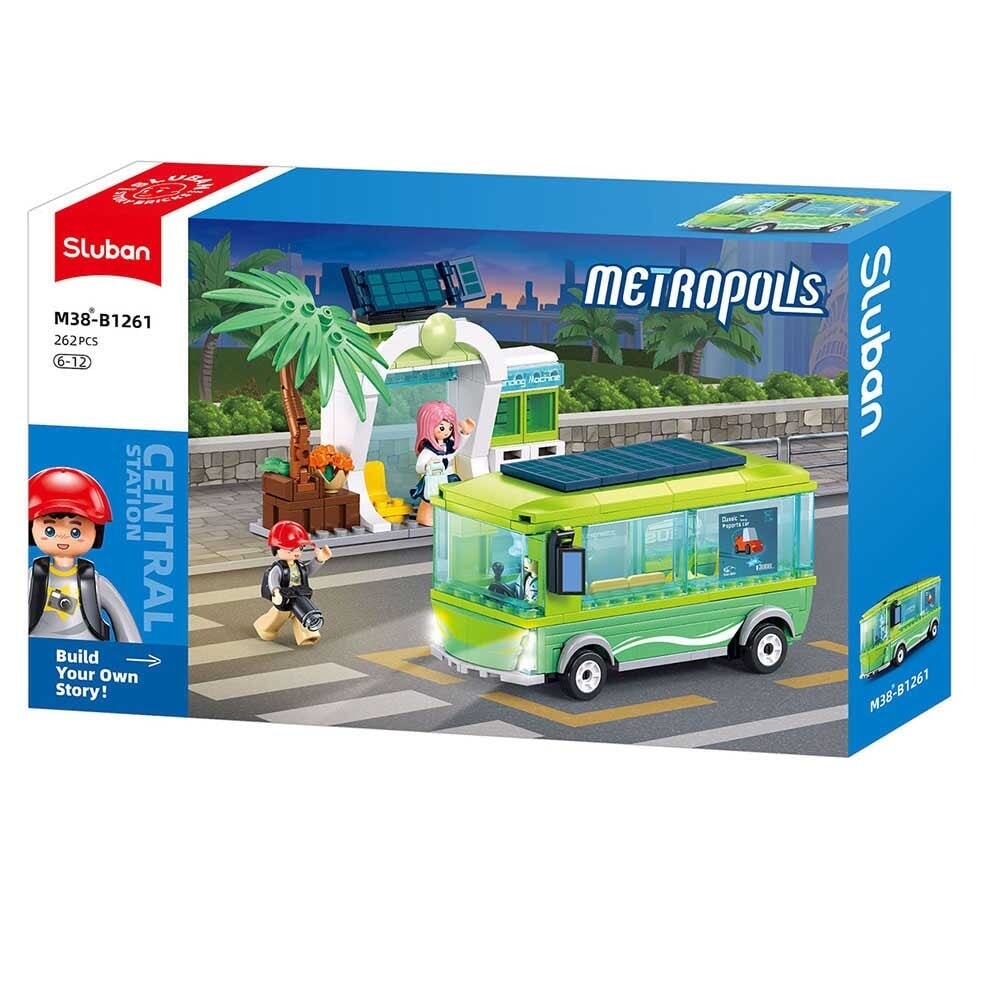 Nouveau bus électrique de la métropole de Sluban (m38-b1261)