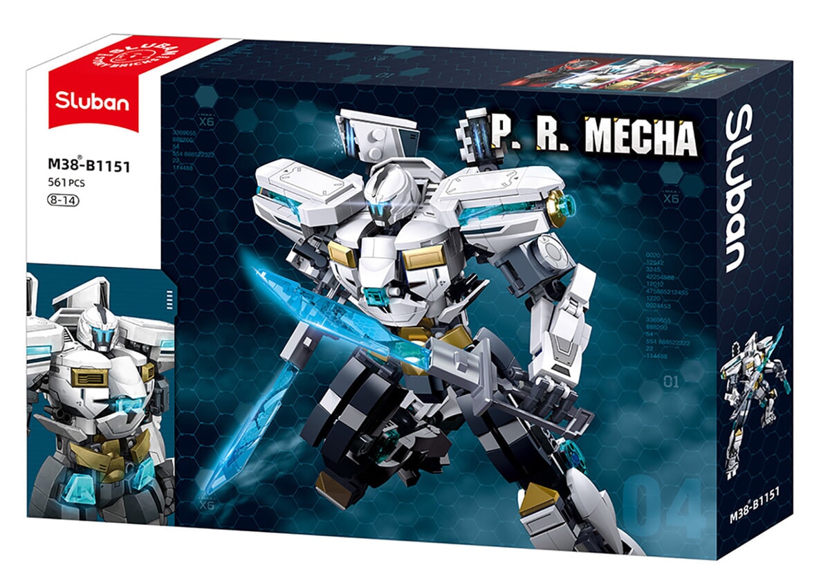 Sluban p.r. méca blanc gris (m38-b1151)
