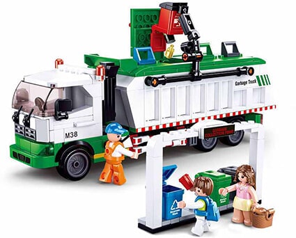 Camion poubelle plus propre de la ville de Sluban (m38-b0780)