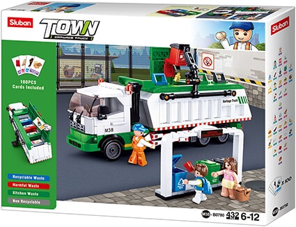 Camion poubelle plus propre de la ville de Sluban (m38-b0780)