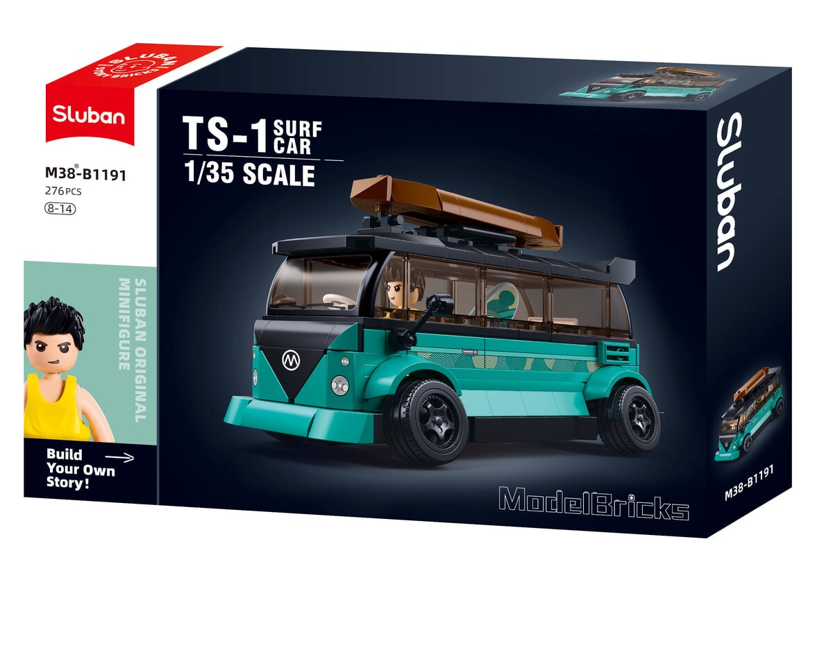 Voiture de surf en briques modèle Sluban (m38-b1191)
