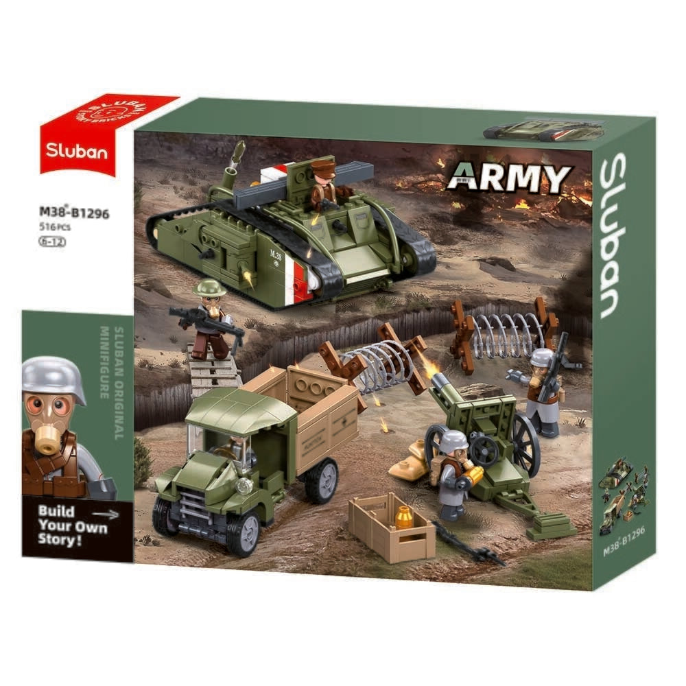 Armée Sluban attaquant un char de la Seconde Guerre mondiale - Mark vs (m38-b1296)