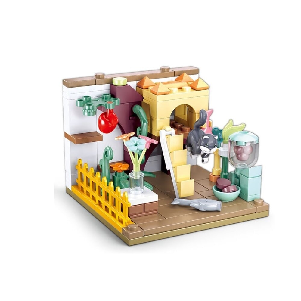 Chambre de rêve de fille Sluban du rêve de fille chat noir (m38-b0919b)