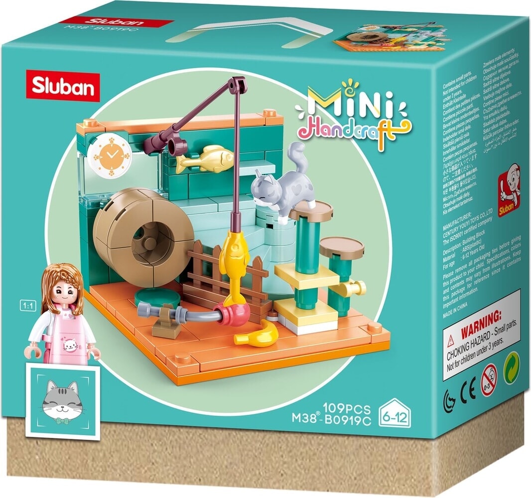 Chambre de rêve de fille Sluban du rêve de fille chat gris (m38-b0919c)
