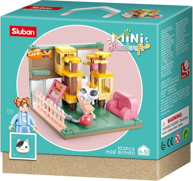 Chambre de rêve de fille Sluban du rêve de fille de chat tacheté blanc (m38-b0919d)