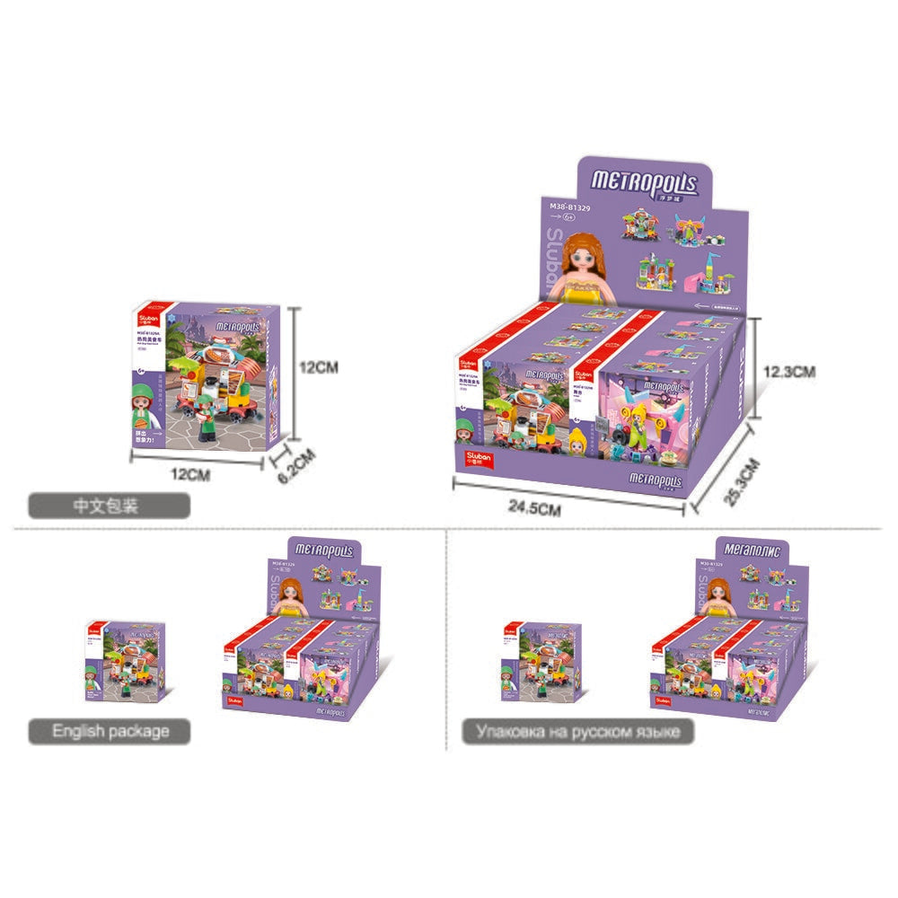Sluban métropole divertissement 4 types 8 dans une boîte métropole (m38-b1329)