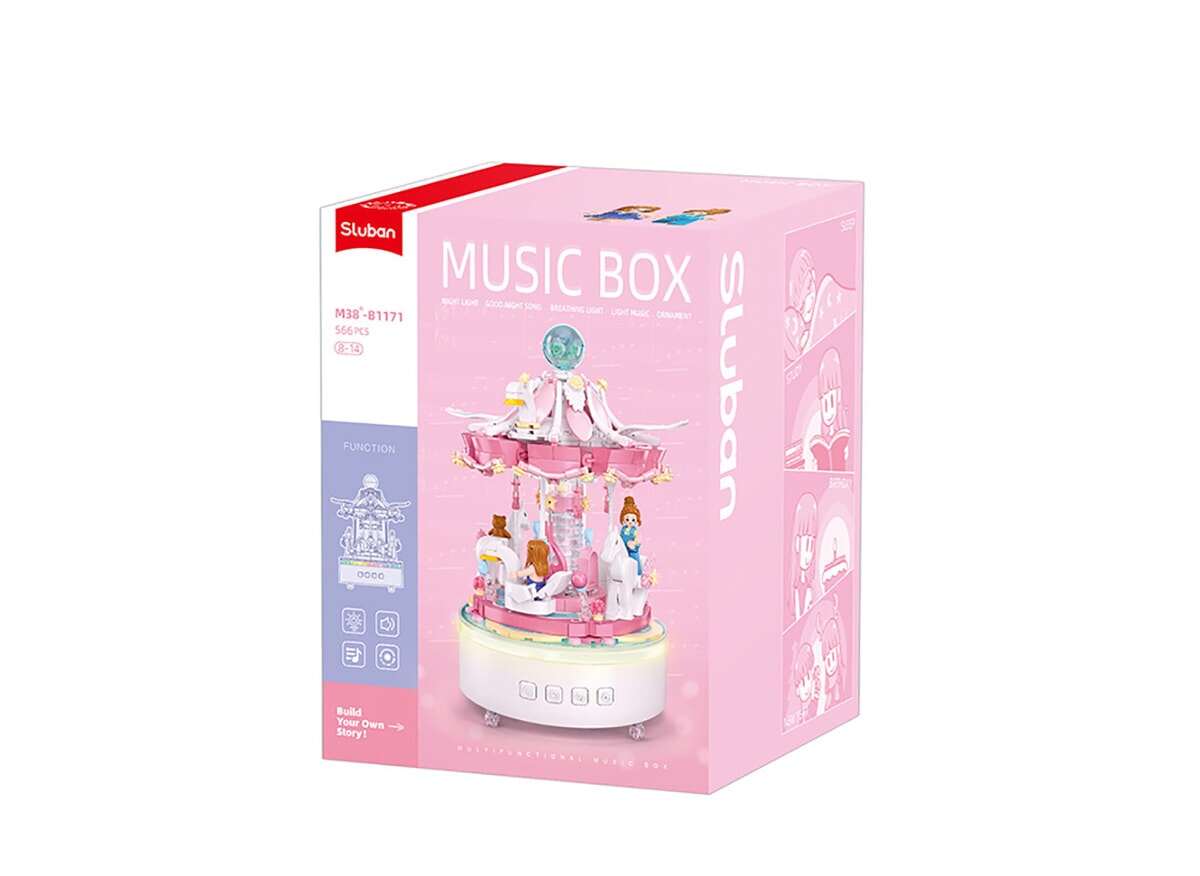 Boîte à musique carrousel Sluban peyerid (m38-b1171)