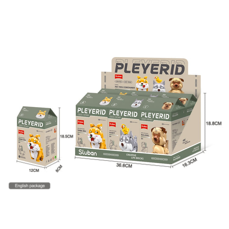 Porte-stylo pour chien Sluban pleyerid, 3 types 6 dans une boîte pleyerid (m38-p8058)