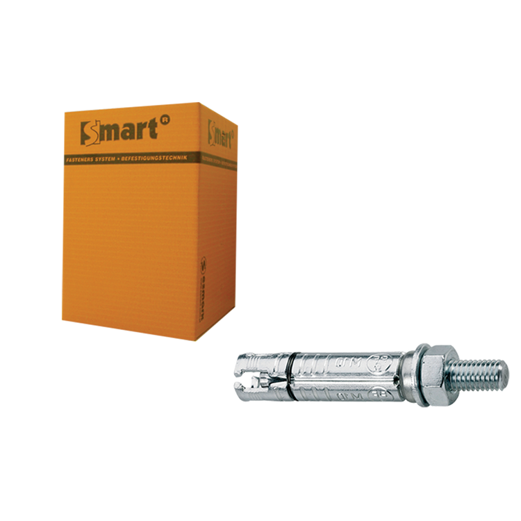 Pgb-europe intelligent | boulon à coin smart+tige d'ancrage m10x20x90 zn | 25 pièces sm000k0011000903