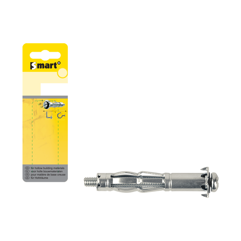 Pgb-europe intelligent | cheville métallique pour mur creux m5x52 zn | 4 pièces sm0hwp001050052h