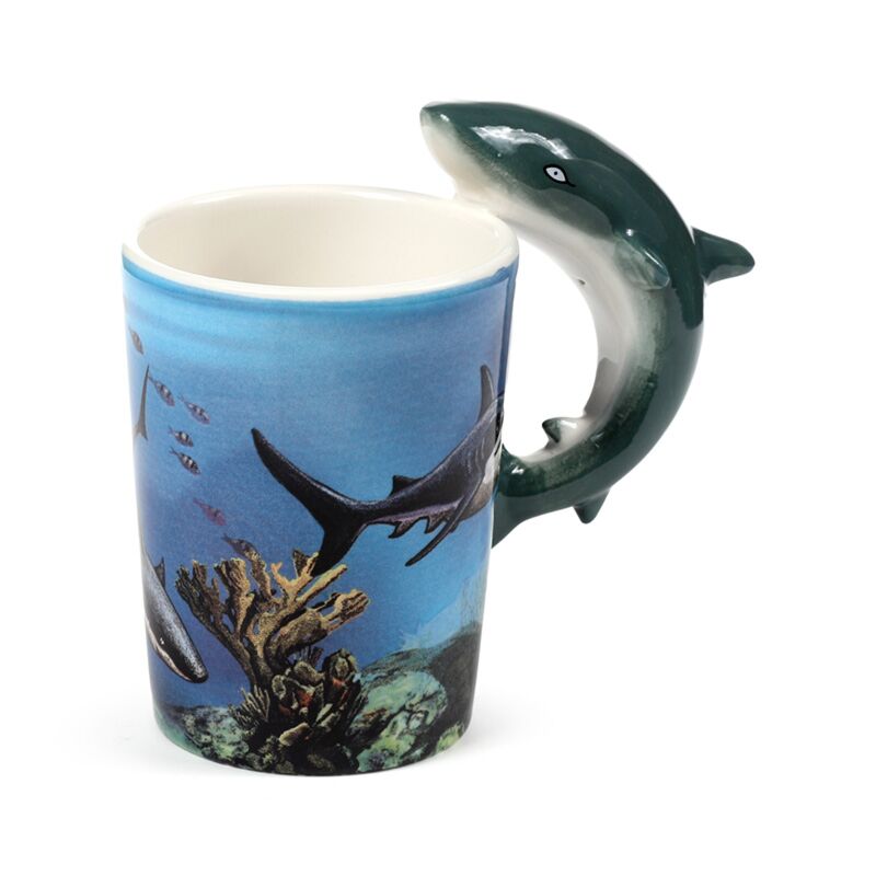 Lisa Parker Shark Formed Handle Ceramic Tug