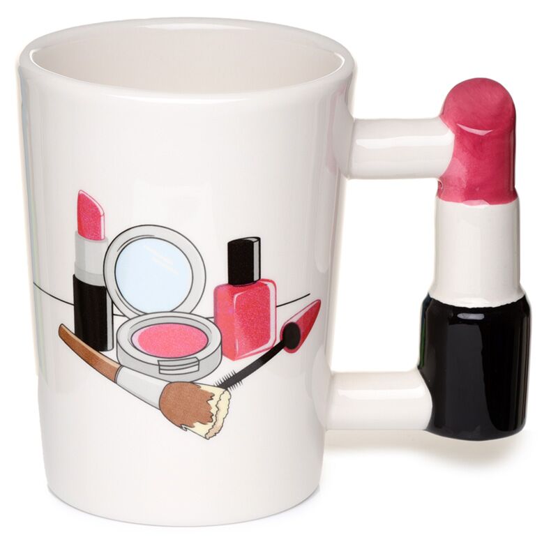 Rouge à lèvres - Tasse en céramique de poignée formée
