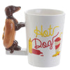 Hot-dog de la saucisse - Tasse en céramique de poignée formée