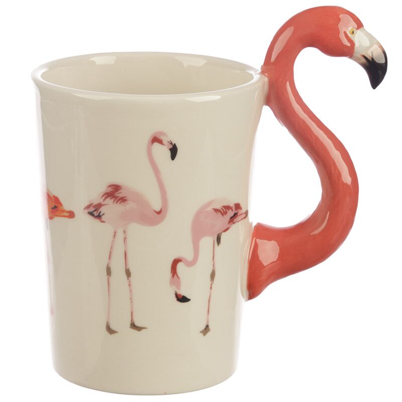 Flamingo Pink - Tasse en céramique de poignée formée