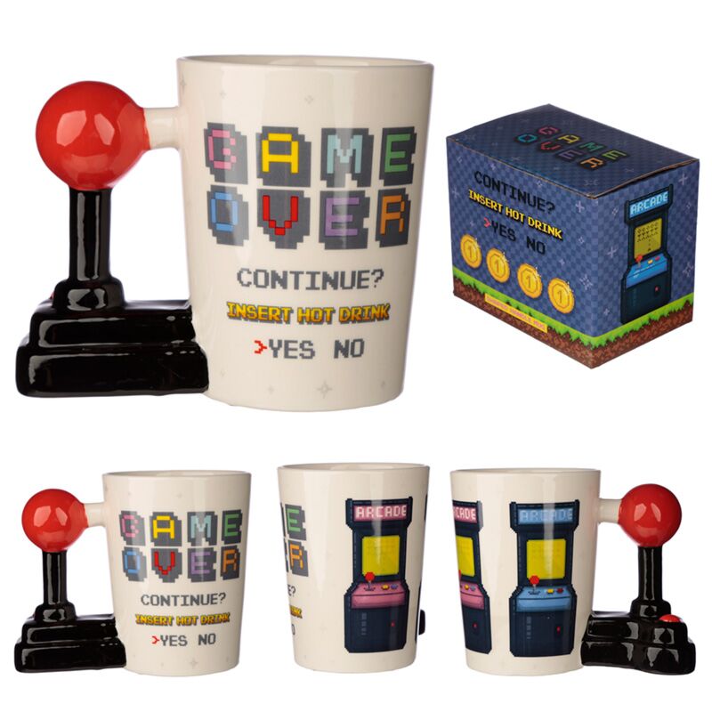 Jeu sur joystick - manipuler la tasse en céramique