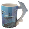 Dolphin sous-marin Formé Handle Ceramic Mug