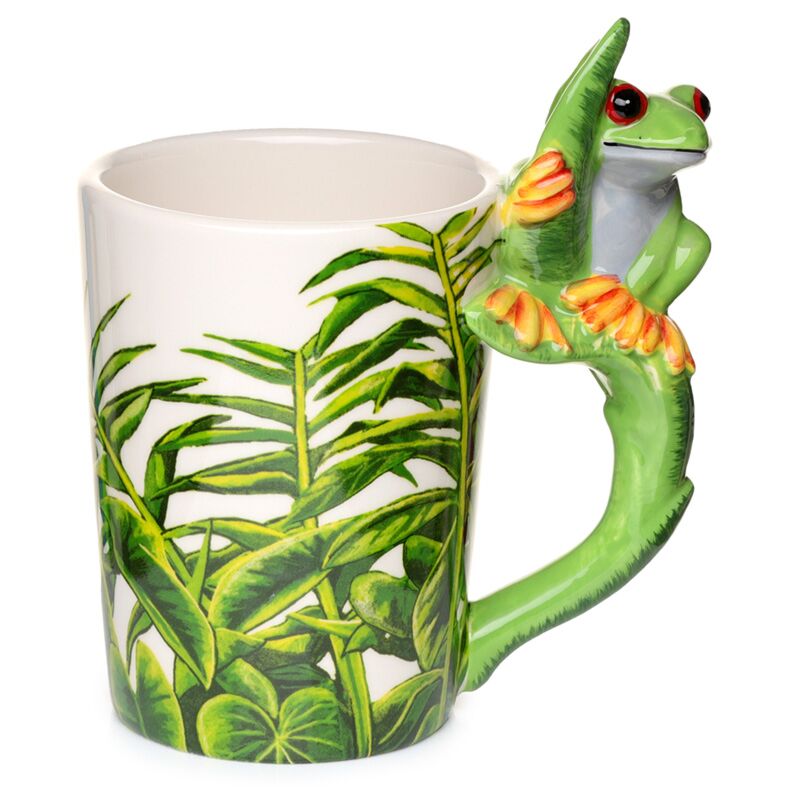 Frog d'arbre - Tasse en céramique de poignée formée