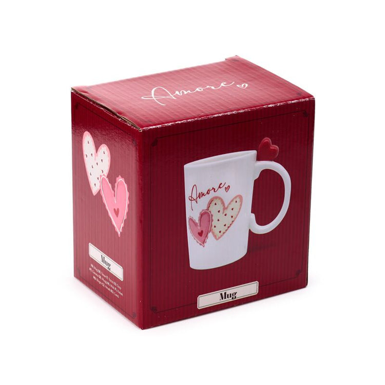 Tasse en céramique avec poignée en forme de cerfs Amore