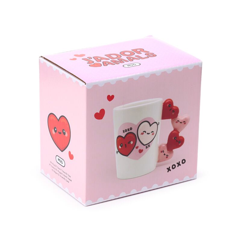 Tasse en céramique avec poignée en forme de cœur xoxo J'adoramals