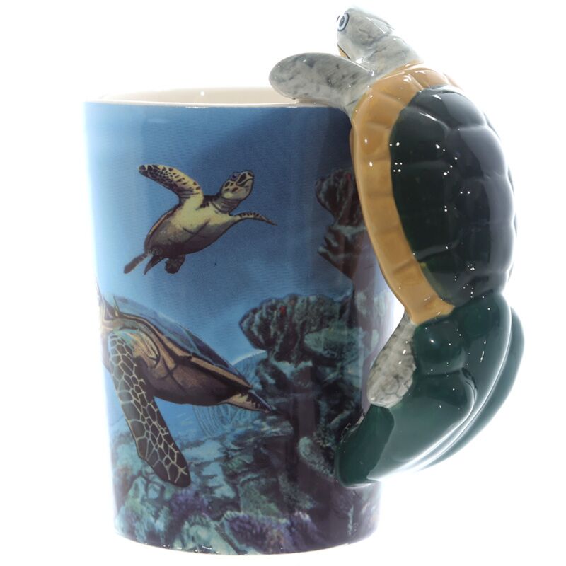 Tortue - poignée formée tasse en céramique