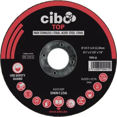 Cibo dss 125x1,6x22,2 ligne supérieure | 25 pièces