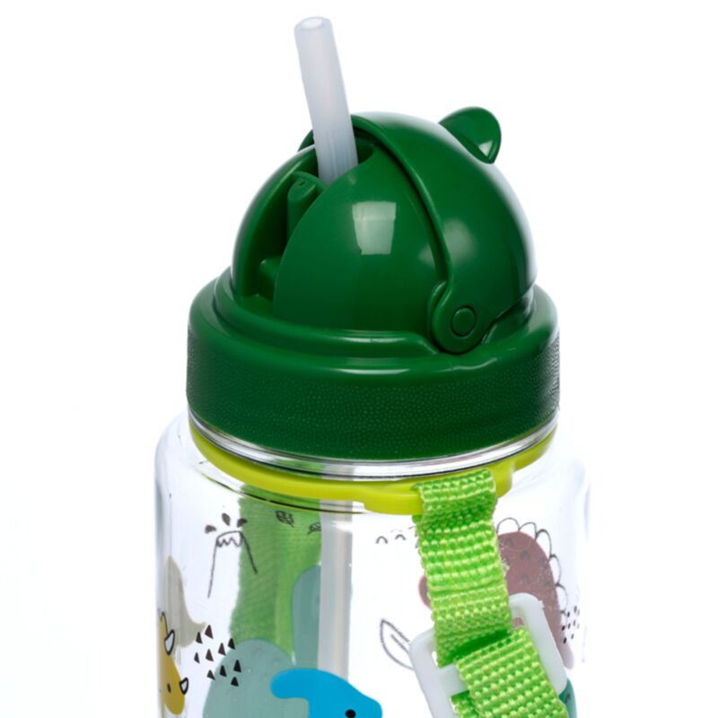Bouteille d'eau pour enfants Ecozen 450 ml Flip Straw Dinosauria Jr