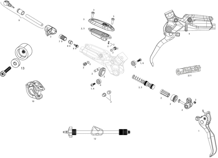 SRAM Disc Brake G2 Ultim. Fr.950 mm noir