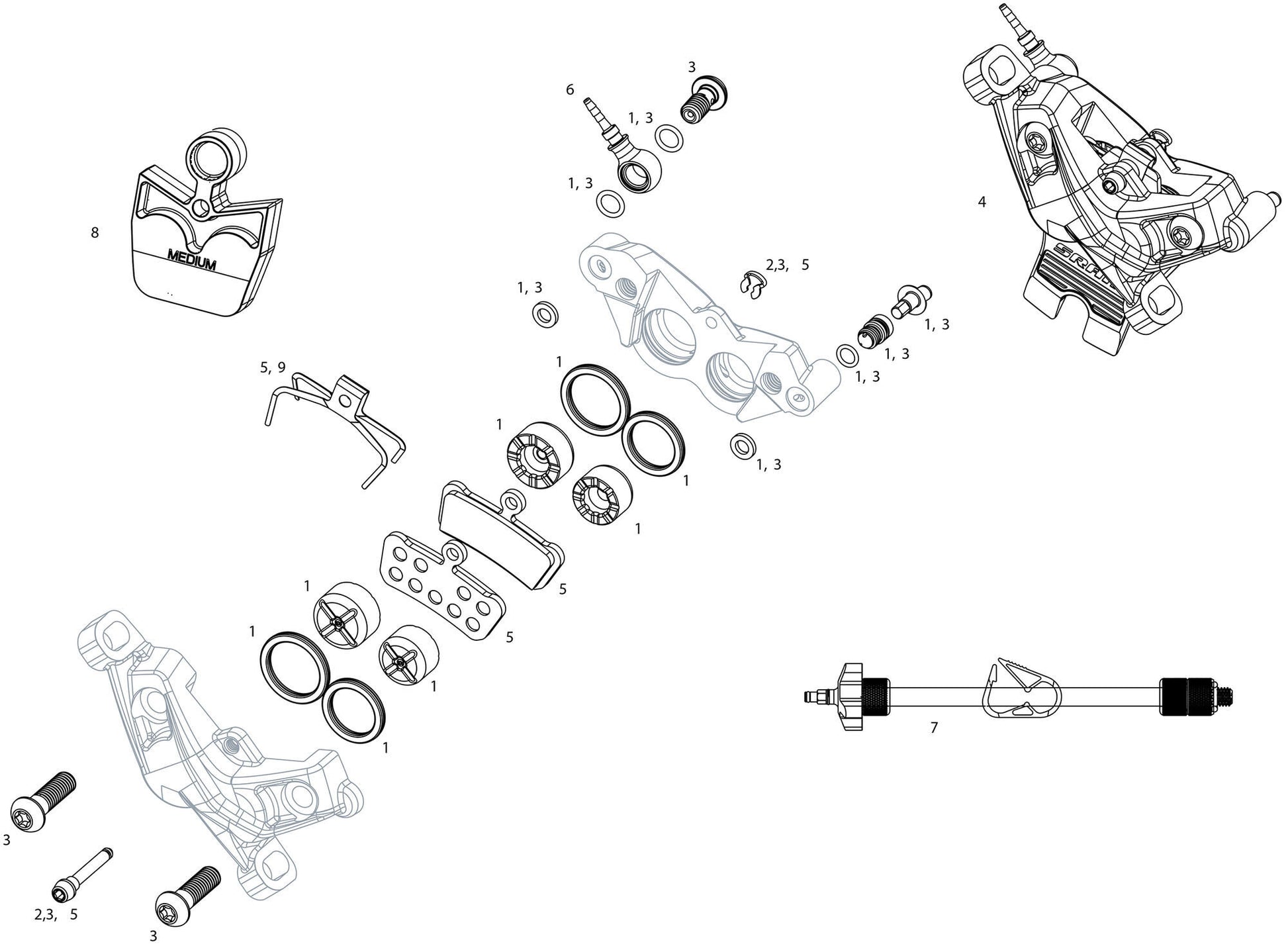 SRAM Disc Brake G2 Ultim. Fr.Black 950 mm
