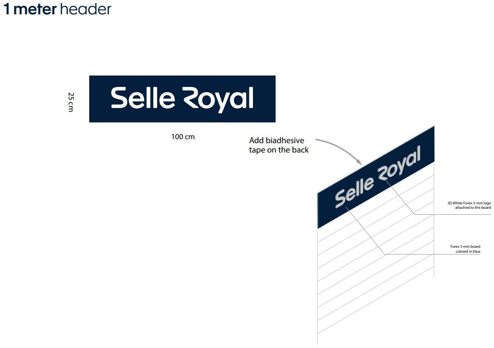 Selle Royal Selle Shelf Board 1 mètre avec logo