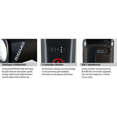 Éclairage SET SIGMA BUSTER 800 USB + BUSTER RL 80 FLASH USB