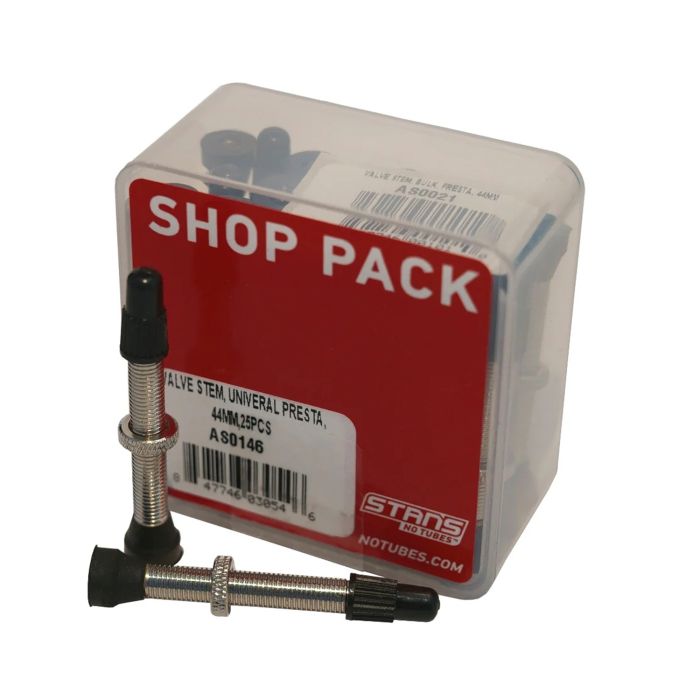 Tige de valve Stan's (pack boutique - 25pcs) - universelle, presta - 44mm