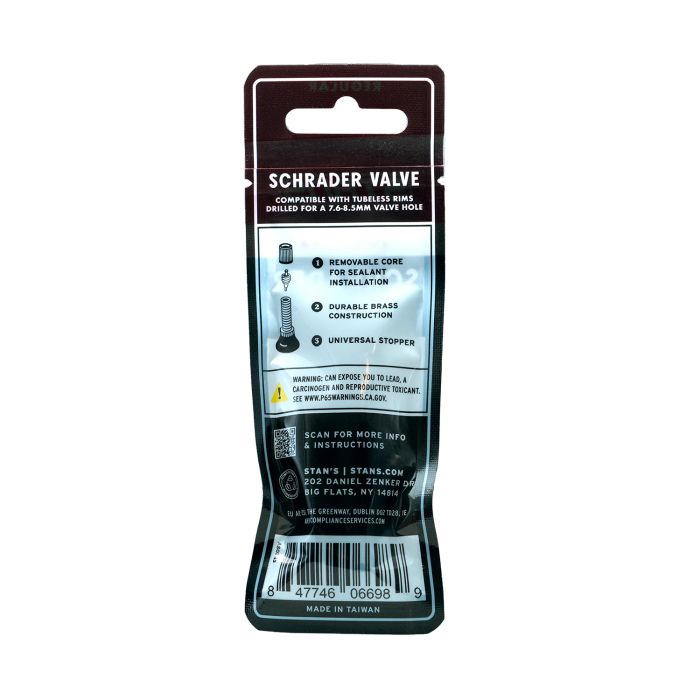 Tige de valve Stans Stan's (paire) - universelle, schrader, base 10 mm - 32 mm