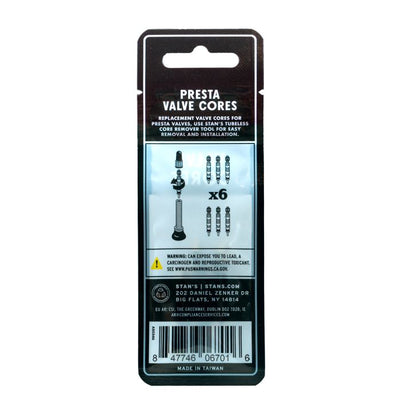 Noyaux de valve universels tubeless Stans Stan's (6pcs)