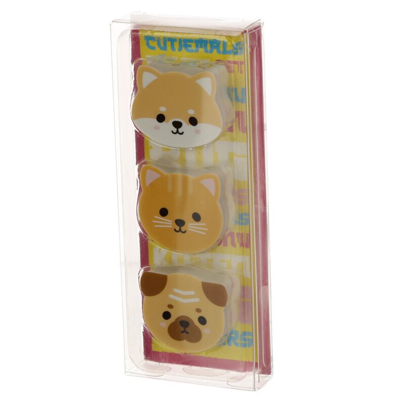 Ensemble de 3 adoramals pug kat shiba inu gummen