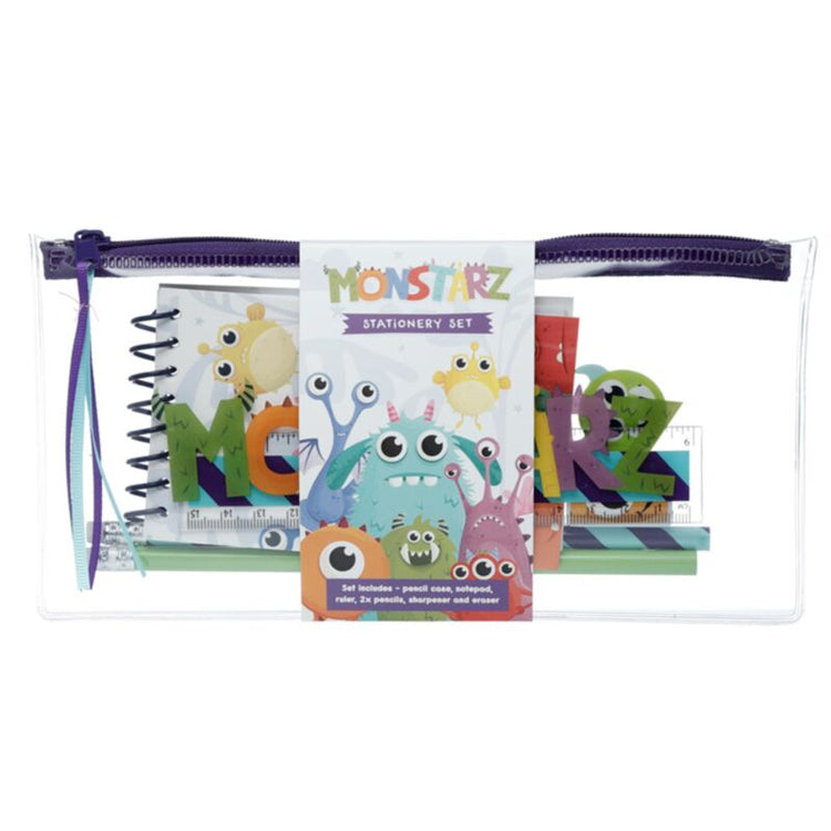 Monstarz Monster 7 pièces de bureau dans des stylos transparents Penny