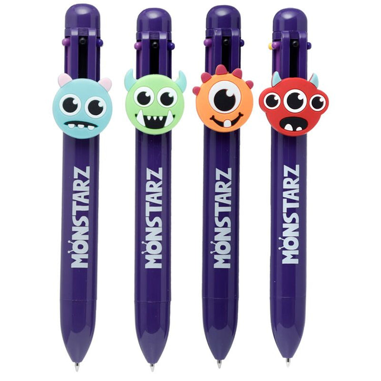 Stylo monstarz monstre multi-colorant (6 couleurs) avec charmant