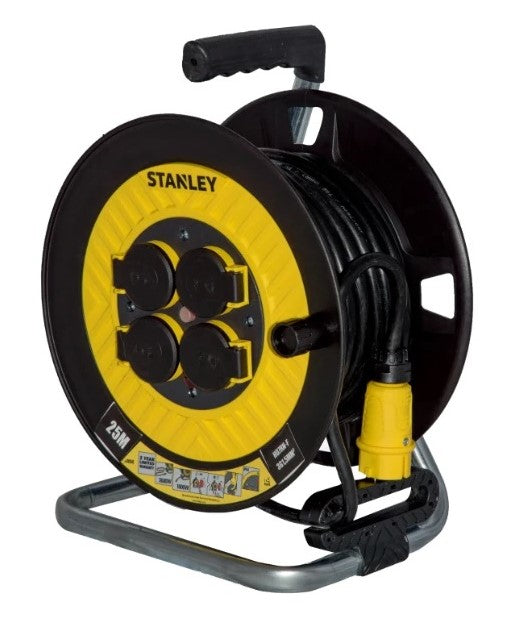 Enrouleur de câble Stanley 25m schuko h07rnf 3x1,5 mm² (type c) - sta274878