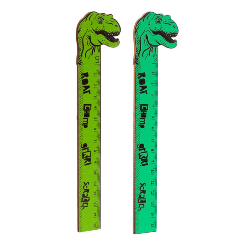 Règle en bois en forme de dinosauria (15 cm)