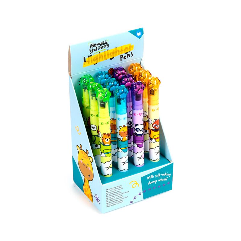 Stylo à roue surligneur 2 en 1 Wild Adoramals