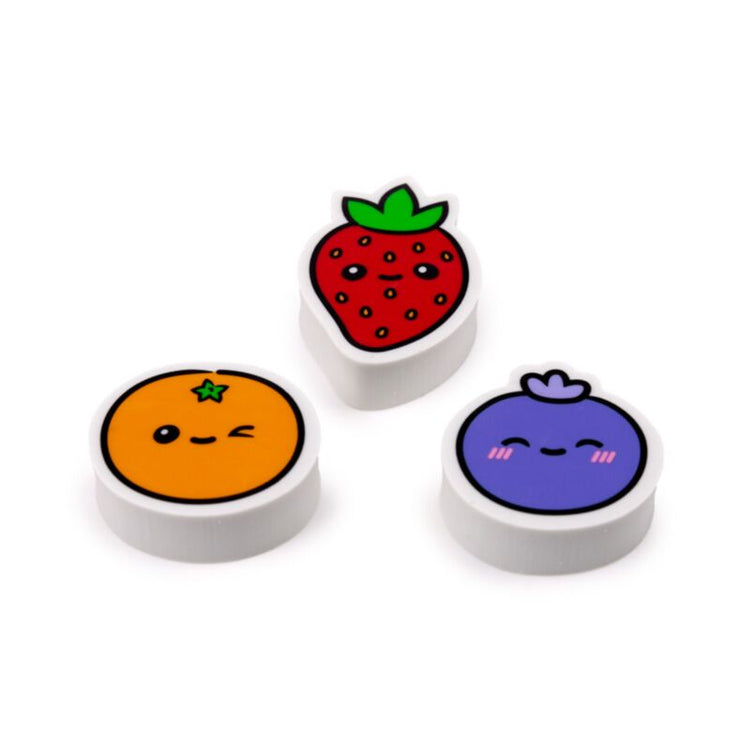 Ensemble de 3 gummen de fruits alimentaires