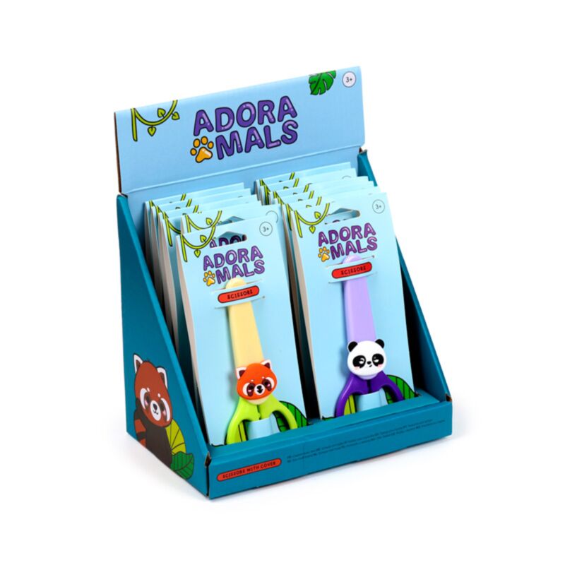 Adoramals Ciseaux pour enfants animaux sauvages dans Holder