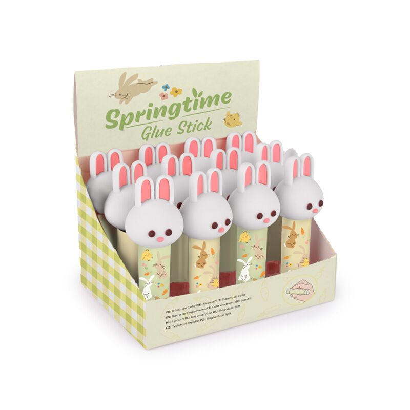 Bâton de colle lapin de printemps printemps