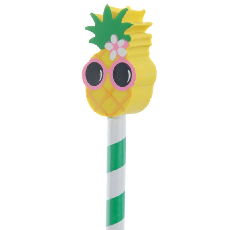 Flamingo et ananas - crayon de gomme