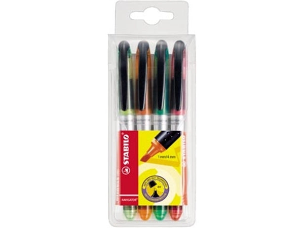 Surligneur de navigateur Stabilo, étui (4 pièces)